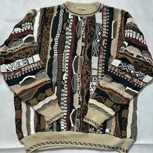 Idea Uomo grandpa style 3D knit sweater size large